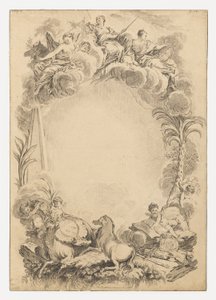 Design für ein Wappen zu Ehren von William Earl Cowper (ca. 1665-1723) von François Boucher