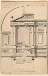 Zeichnung, Erhebung eines Altarschirms, ca. 1770