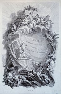 Frontispiz für eine Serie von Platten über das Grab von Wilhelm III., Prinz von Oranien und König von England (1650-1702). Zeichnung von Francois Boucher (1703-1770) 18. Jahrhundert. Paris, Louvre Museum von François Boucher