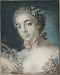 Kopf von Flora, 1769 (Pastellmanier-Engraving)
