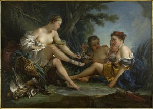 Die Ruhe der Nymphen nach der Jagd, auch bekannt als Die Rückkehr der Jagd von Diana