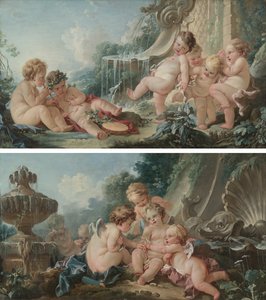 Musik und Tanz und Cupidos in Verschwörung von François Boucher