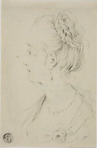 Profilbüste einer jungen Frau von François Boucher