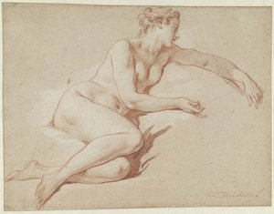 Liegender weiblicher Akt, nach rechts von François Boucher