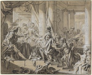 Sancho flieht vor den Dienern des Herzogs von François Boucher