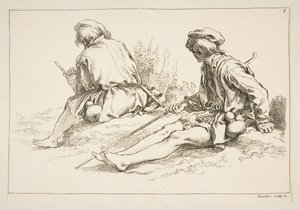 Blatt mit Skizzen, 1753 von François Boucher