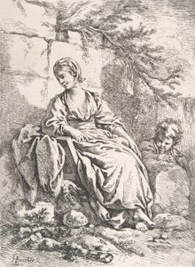 Das ruhende junge Mädchen, 1756 von François Boucher