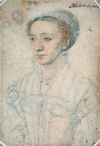 Porträt von Marguerite de France, Tochter von Francois I, Herzogin von Savoyen (1523 - 1574) von François Clouet
