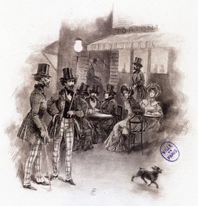 Illustration von „Profil einer Grisette“ neu gehörend zur Sammlung „Mimi de Pinson“ von Alfred de Musset