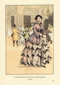 Frau im Restaurant Freres Provencaux, Paris