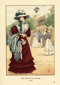 Frau vor dem Théâtre du Gymnase, Paris von François Courboin
