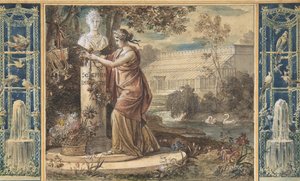 Eine Allegorie der Kaiserin Josephine als Schirmherrin der Gärten von Malmaison, ca. 1805-6 von François Gérard