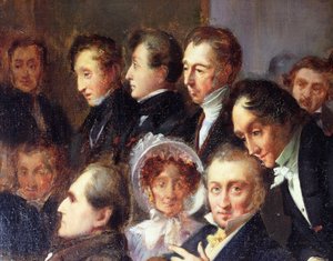 Vorlesung im Foyer der Comédie-Française, 26. Mai 1828, ca. 1830 (Detail)