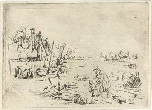 Winterlandschaft mit Bauernhöfen