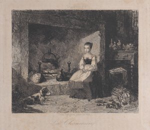 Das Cottage La Chaumière, 1800-50 von François Jules Collignon