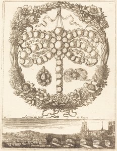 La veue du pont de Rouen von François Le Febvre