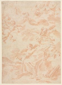 Die Stigmatisation des Heiligen Franziskus, erstes Drittel des 18. Jahrhunderts von François Lemoyne