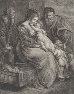 Die Heilige Familie mit der Heiligen Elisabeth und dem Heiligen Johannes dem Täufer, ca. 1780 von François R. F. Brichet