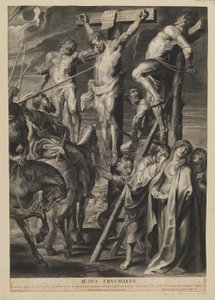 Christus am Kreuz zwischen den beiden Dieben von François Ragot