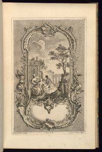 Entwurf für Kartusche mit großen und kleinen Fächern von François de Cuvilliés the Elder