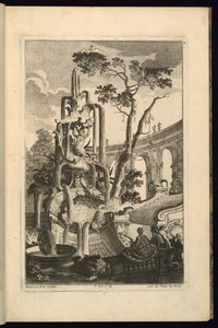 Entwurf für einen Brunnen mit einem Paar von François de Cuvilliés the Elder