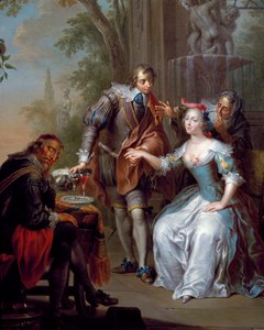 Galante Szene von Frans Christoph Janneck