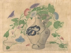 Winde in einem Steingutkrug von Frans Everbag (signed by artist)