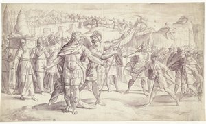 Volk von Israel überquert den Fluss von Frans Francken (I)