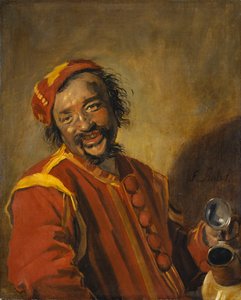 Lachender Mann mit Krug, bekannt als Peeckelhaeringh von Frans Hals