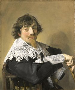 Porträt eines Mannes, möglicherweise Nicolaes Hasselaer (1593-1635). Brauer und Hauptmann einer militärischen Einheit in Amsterdam