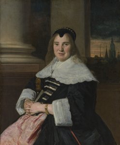 Porträt einer Frau, ca. 1650, wahrscheinlich im 18. Jahrhundert überarbeitet von Frans Hals