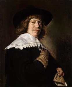 Porträt eines jungen Mannes mit einem Handschuh, um 1650 von Frans Hals