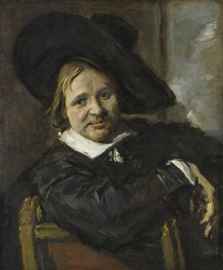 Porträt eines sitzenden Mannes mit weichem Hut von Frans Hals
