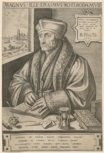 Porträt von Erasmus von Rotterdam von Frans Huys