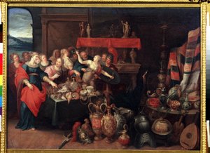 Achilles unter den Töchtern des Königs Lykomedes erkannt von Frans II Francken