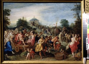 Die Prozession des Bacchus von Frans II Francken