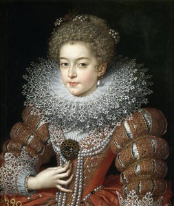 Porträt von Königin Elisabeth von Frankreich, Königin von Spanien von Frans II Pourbus