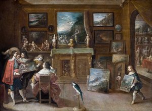 Ein Besuch beim Kunsthändler von Frans II the Younger Francken