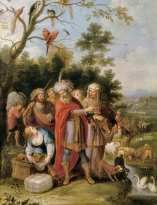 Noah und seine Familie auf dem Weg zur Arche, ca. 1620 von Frans II the Younger Francken
