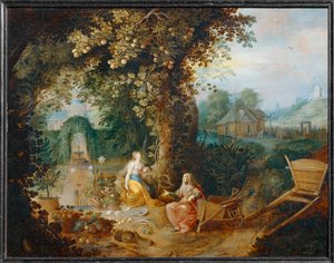 Vertumnus und Pomona von Frans II the Younger Francken