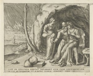 Lot und seine Töchter (Ebrietas) (Geschichte von Lot) von Frans Menton