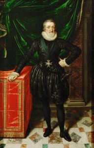 Porträt von Heinrich IV. (1553-1610), König von Frankreich, in schwarzem Kostüm von Frans Pourbus the Younger