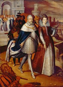 Porträt von Ferdinand I. (1549-1609), Großherzog der Toskana, und seiner Nichte Marie (1573-1642), zukünftige Frau von Heinrich IV. von Frans Pourbus the Younger