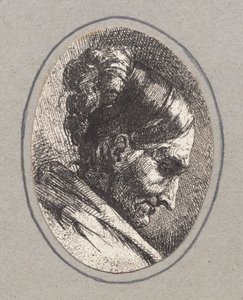 Kopf einer alten Frau, Profil nach rechts von Frans Schwartz