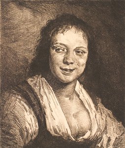 Lachendes Mädchen, nach Frans Hals von Frans Schwartz