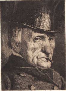 Mann mit Hut und Zigarre von Frans Schwartz
