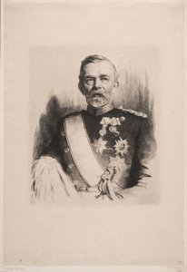 Porträt von Generalmajor L. Koefoed von Frans Schwartz