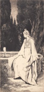 Die Prinzessin am Brunnen von Frans Schwartz