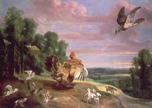 Der Falke und die Henne von Frans Snyders or Snijders