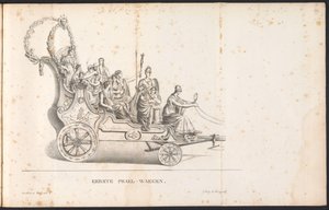 Erster Prunkwagen im Umzug für den Heiligen Rombout, 1825 von Frans Vervloet